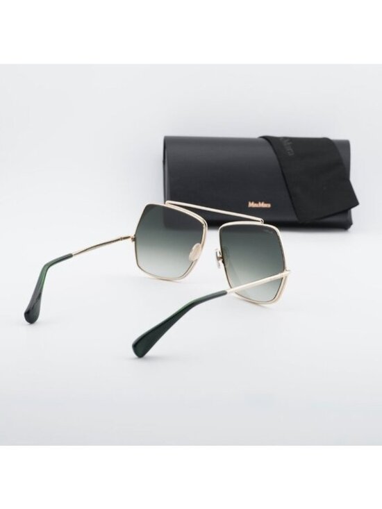 MaxMara Gold Frame Sunglasses with Green Gradient Lenses main image 6